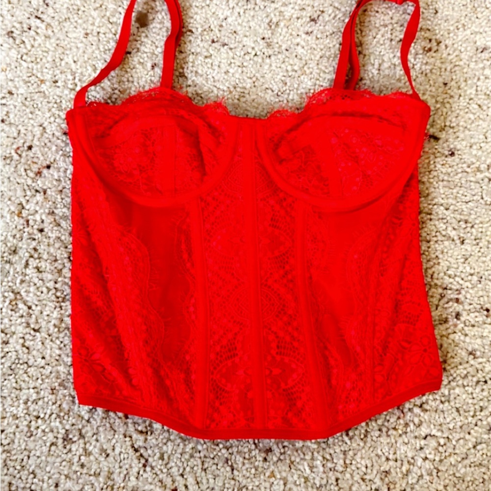 Red Lace Women's Top